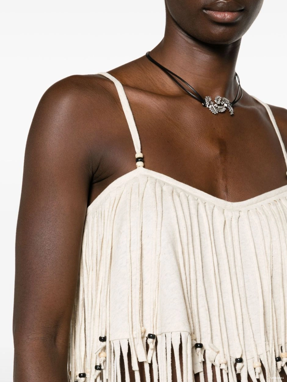 Affordable Monsoon Women bead-detail Alanui fringed top crop 0414